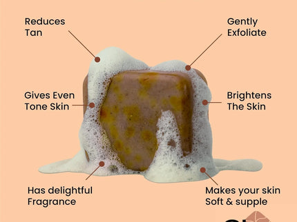 Ghar Soaps Sandalwood & Saffron Magic Soaps For Bath | Skin Brightening