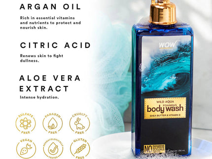 Wow Skin Science Wild Aqua Foaming Body Wash - 250 ml