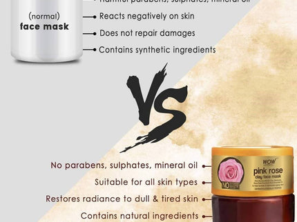 Wow Skin Science Pink Rose Clay Face Mask - 200 ml