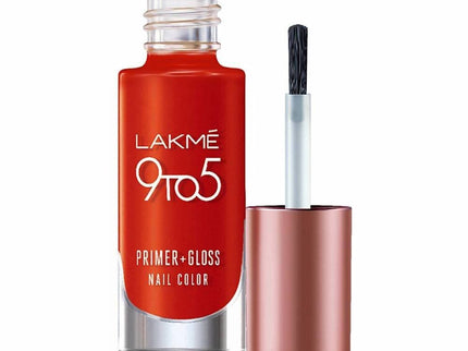 Lakme 9 To 5 Primer + Gloss Nail Colour  Cherry Red - 6 ml