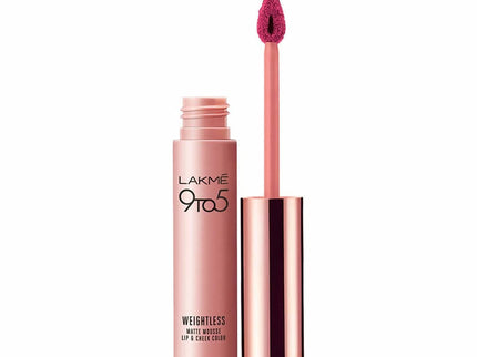 Lakme 9 To 5 Weightless Mousse Lip & Cheek Color  Fuchsia Sude - 9 gms