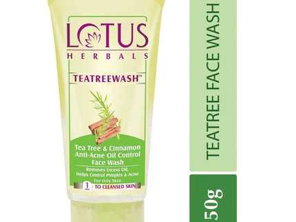 Lotus Herbals Teatreewash Tea Tree & Cinnamon Anti-Acne Oil Control Face wash