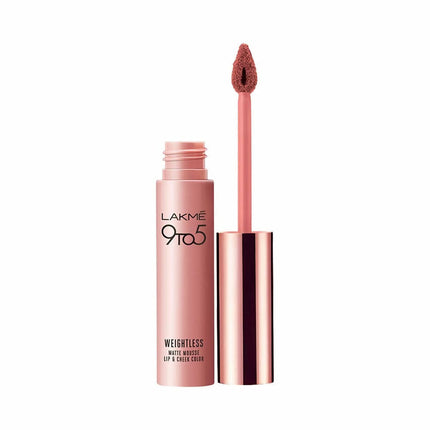 Lakme 9 to 5 Weightless Mousse Lip & Cheek Color Tangerine Fluff - 9 gms