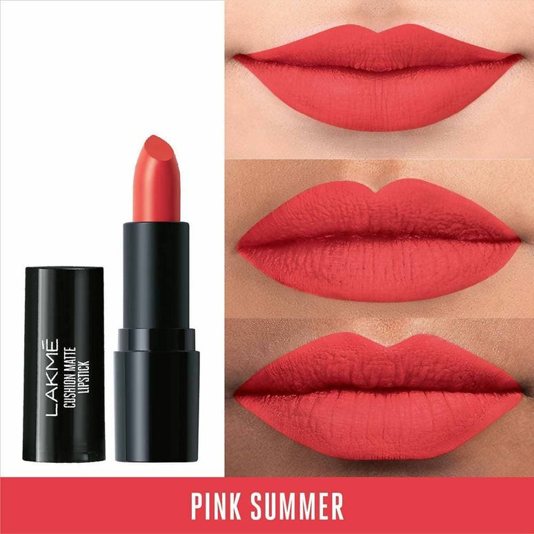 Lakme Cushion Matte Lipstick Pink Summer - 4.5 gms