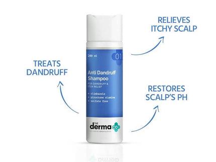 The Derma Co Anti-Dandruff Shampoo for Dandruff & Itch Relief - 200 ml