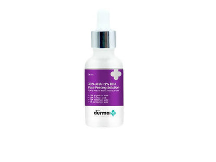 the derma co 30% aha + 2% bha face peeling solution - 30 ml