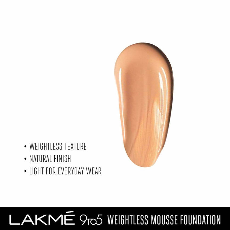 Lakme 9To5 Weightless Mousse Foundation  Beige Vanilla - 25 gms