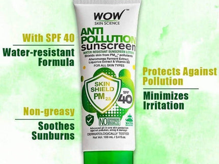 Wow Skin Science Anti Pollution Sunscreen Lotion - 100 ml