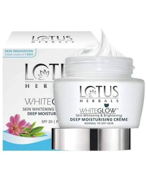 Lotus Herbals White glow Skin Whitening and Brightening Deep Moisturising Creme Spf 20 Pa+++