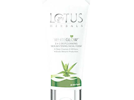 Lotus Herbals White Glow 3 in 1 Deep Cleansing Skin Whitening Facial Foam