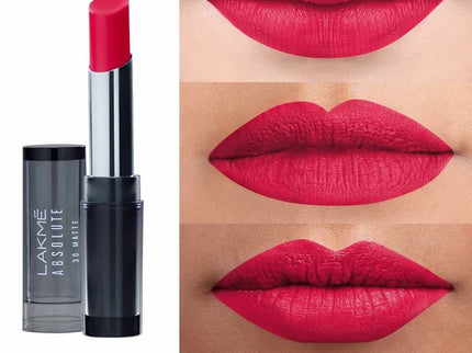 Lakme Absolute 3D matte lip color Lipstick Romeo Red - 3.6 gms