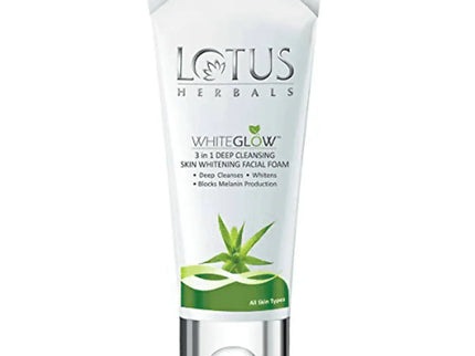 Lotus Herbals White Glow 3 in 1 Deep Cleansing Skin Whitening Facial Foam