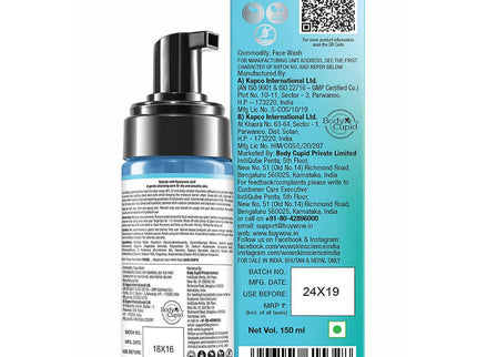 Wow Skin Science Hyaluronic Acid Foaming Face Wash - 150 ml