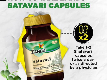Zandu Satavari Pure Herbs Capsules - 60 Caps