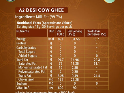 Zandu A2 Desi Cow Ghee