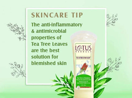 Lotus Herbals Teatreewash Tea Tree & Cinnamon Anti-Acne Oil Control Face wash
