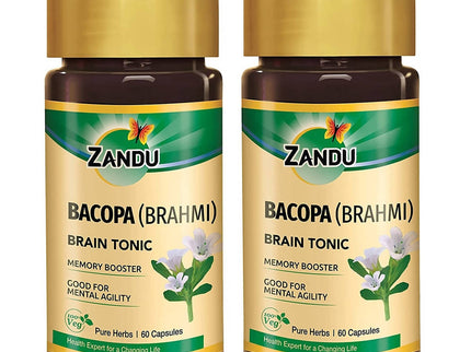 Zandu Bacopa (Brahmi) Brain Tonic Capsules